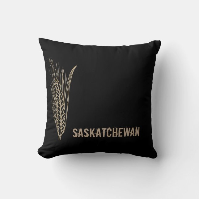 Saskatchewan Wheat Throw Pillow (Front)