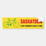 [ Thumbnail: "Saskatoon Is My Favourite Place to Ride" (Canada) Bumper Sticker ]