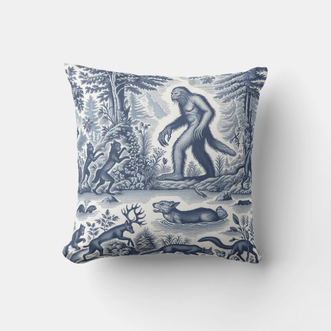 Sasquatch 1 throw pillow (Front)