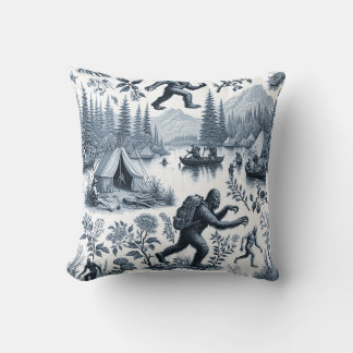Sasquatch 3 throw pillow