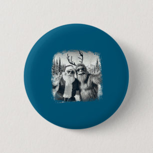 Sasquatch 67 Christmas Tree Funny Santa Bigfoot  Button