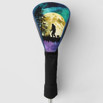 Sasquatch And  Bear Walking On The Mountain Golf Head Cover by minx267 at Zazzle