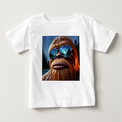 Sasquatch and Stars Baby T_Shirt