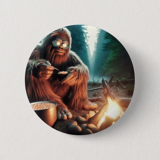 Sasquatch at the Campfire Button (Front)