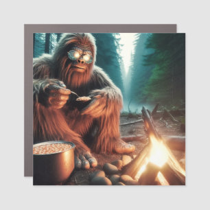 Sasquatch at the Campfire Car Magnet