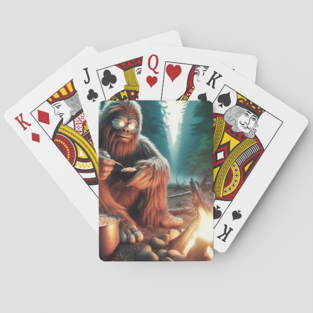 Sasquatch at the Campfire Poker Cards (Back)