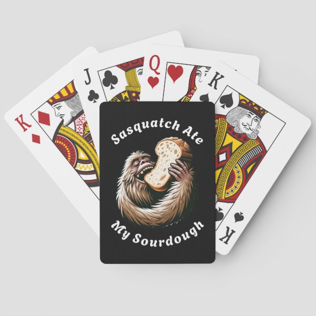 Sasquatch Ate My Sourdough Poker Cards (Back)