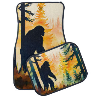 Sasquatch Autumn Landscape Sunset Car Floor Mat