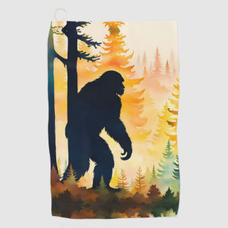 Sasquatch Autumn Landscape Sunset Golf Towel