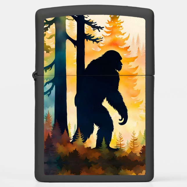Sasquatch Autumn Landscape Sunset Zippo Lighter (Front)