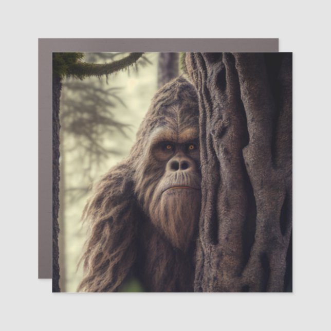Sasquatch/Big Foot Car/Laptop/Fridge Car Magnet (Front)