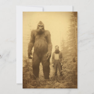 Sasquatch/Big Foot Invitations, Cryptids, Funny Invitation
