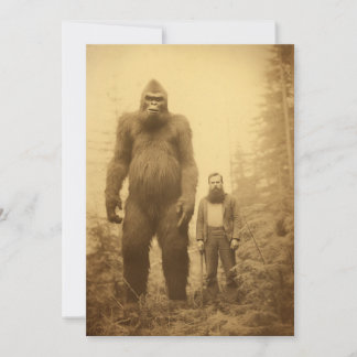 Sasquatch/Big Foot Invitations, Cryptids, Funny Invitation
