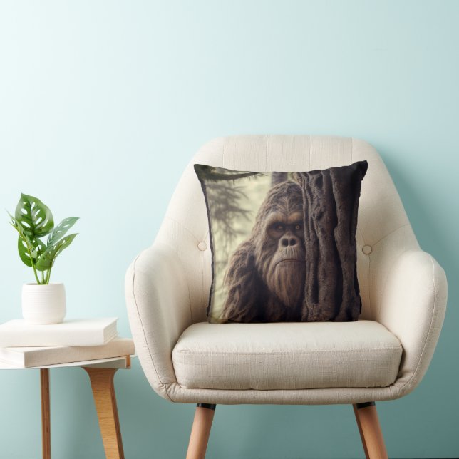 Sasquatch/Big Foot Throw Pillow (Chair)