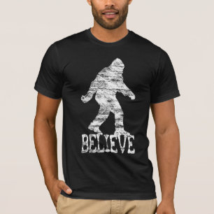SASQUATCH/BIGFOOT "BELIEVE" (distressed) T-shirt