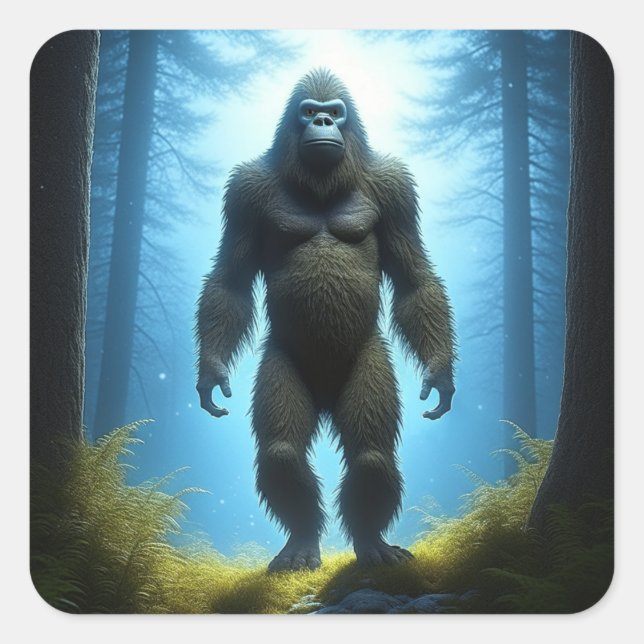 Sasquatch Bigfoot Believers Square Sticker (Front)