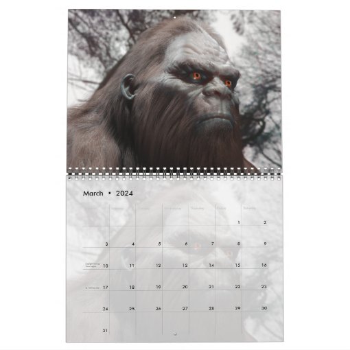 SASQUATCH BIGFOOT CALENDAR Zazzle