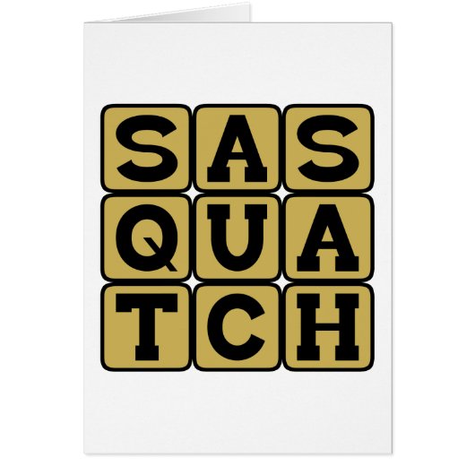 Sasquatch, Bigfoot Cards (Front)