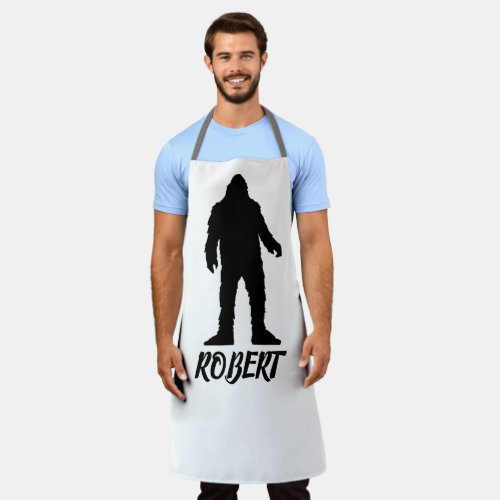 SASQUATCH BIGFOOT CUSTOM DAD KITCHEN APRON