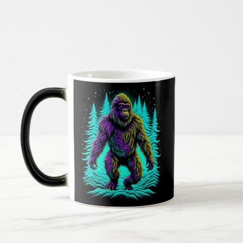 Sasquatch Bigfoot in Teal and Black Magic Mug