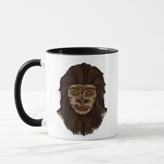 Sasquatch Bigfoot Swamp Ape Cryptid Monster Mug (Left)