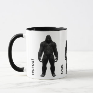 SASQUATCH BIGFOOT WHOLE - FRONTAL VIEW - NAMES MUG