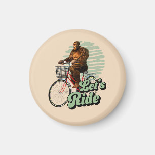 Sasquatch Bike Ride Forest Adventure Magnet