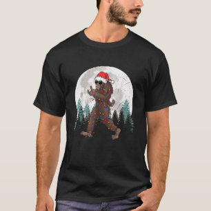 Sasquatch Christmas Tree Bigfoot Lights Xmas Rock  T-Shirt