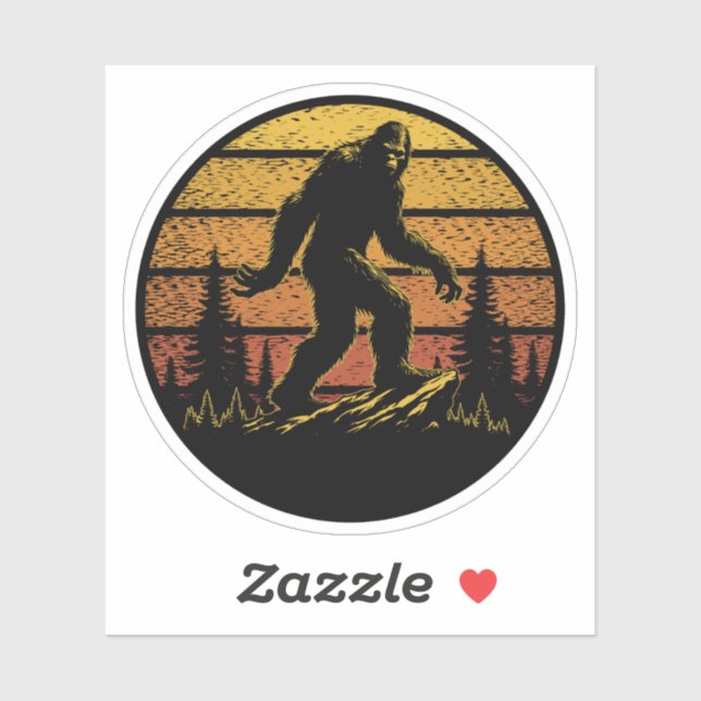 Sasquatch Custom-Cut Vinyl Stickers (Sheet)