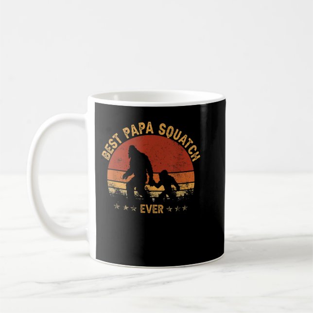Sasquatch Dad Best Papa Squatch Ever Bigfoot Dad F Coffee Mug (Left)