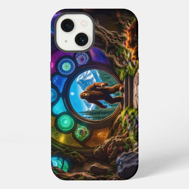 Sasquatch Dimensional Portal Iphone Case (Back)