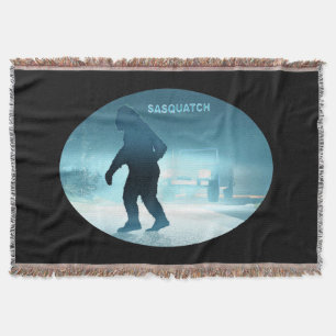 Sasquatch Encounter Throw Blanket