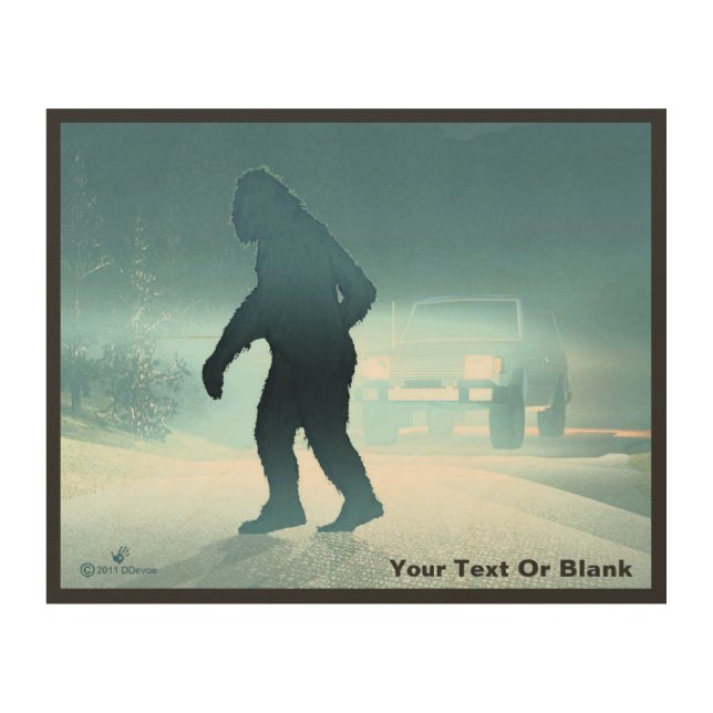 Sasquatch Encounter Wood Wall Art (Front)