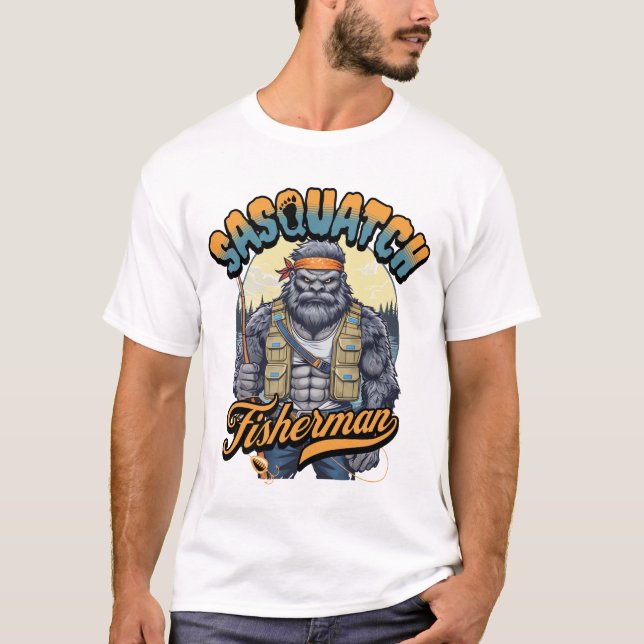 Sasquatch Fisherman tshirt (Front)