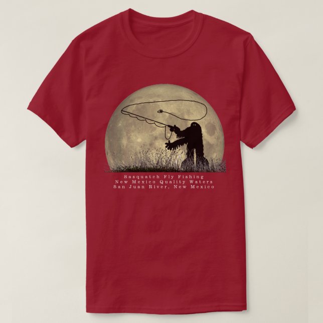 Sasquatch Fly Fishing New Mexico T-Shirt (Design Front)