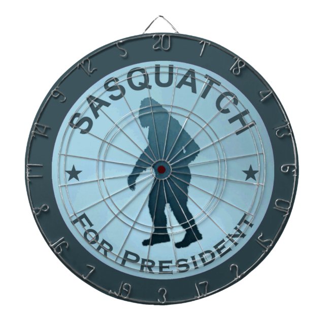 Sasquatch For President Dart Board (Front)