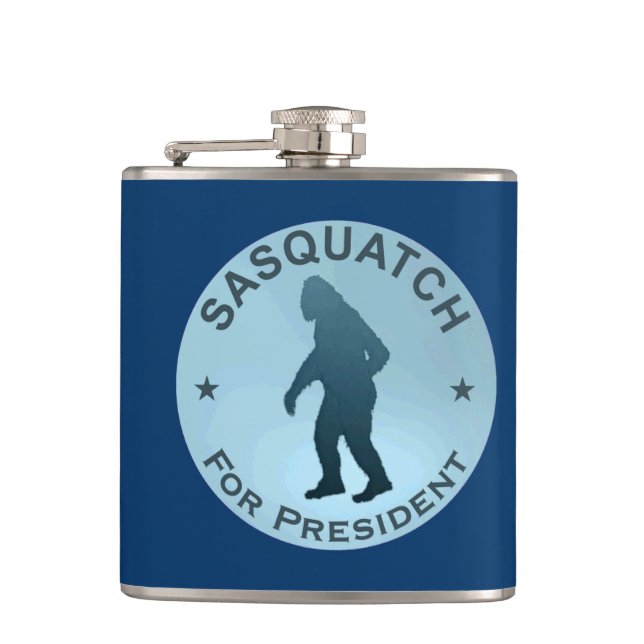 Sasquatch For President Flask (Front)