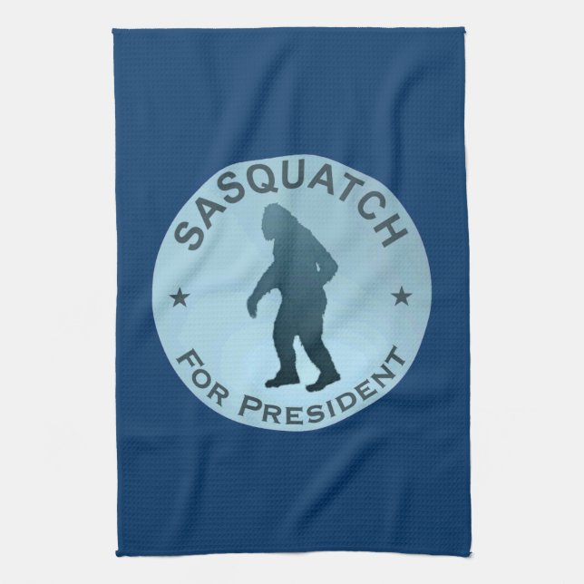 Sasquatch For President Kitchen Towel (Vertical)