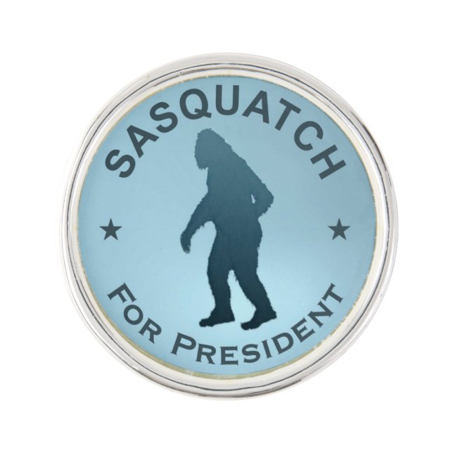 Sasquatch For President Lapel Pin (Front)