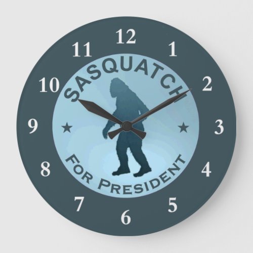 Sasquatch For President Large Clock