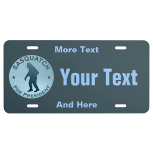 Sasquatch For President License Plate