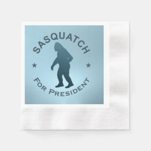 Sasquatch For President Paper Napkins