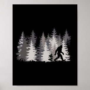 Sasquatch Forest Legend Nature Poster