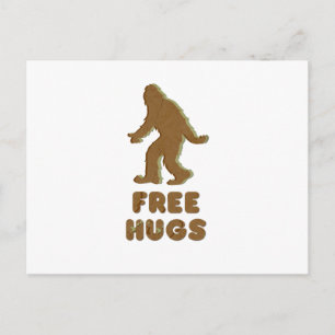 SASQUATCH - FREE HUGS POSTCARD