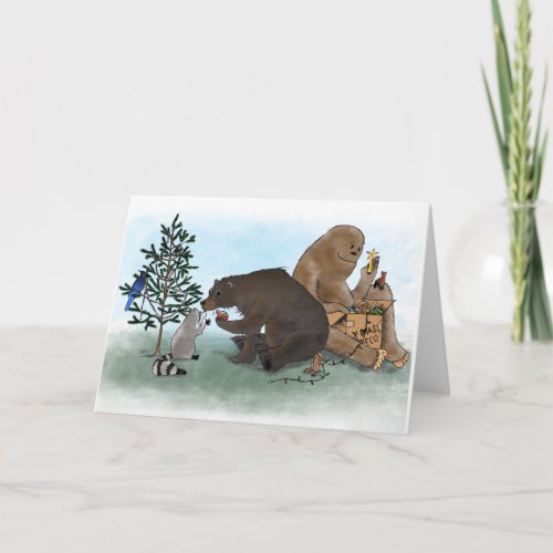 Sasquatch  Friends Holiday Card