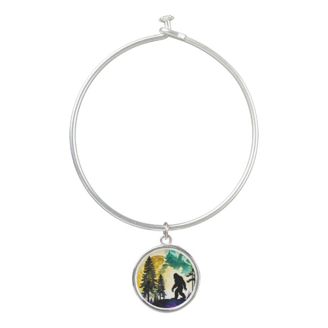 Sasquatch Full moon Bangle Bracelet (Front)
