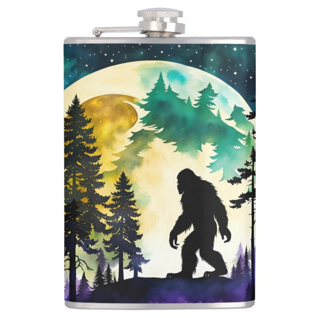 Sasquatch Full moon Flask (Front)