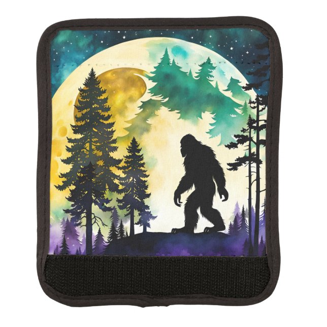 Sasquatch Full moon Luggage Handle Wrap (Front)