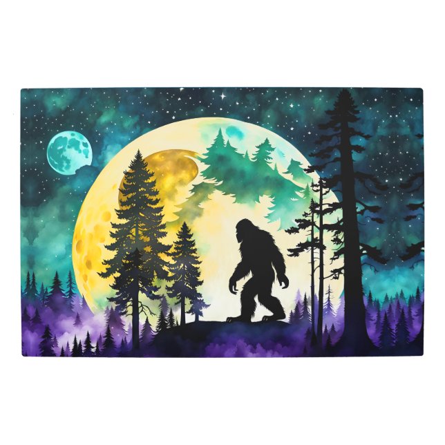 Sasquatch Full moon Metal Print (Front)