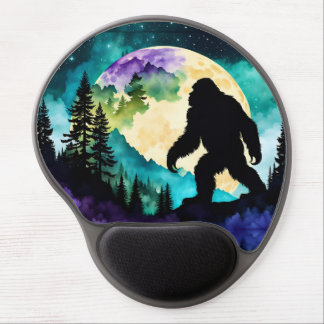 Sasquatch Full moon on the Mountain II Gel Mouse Pad
